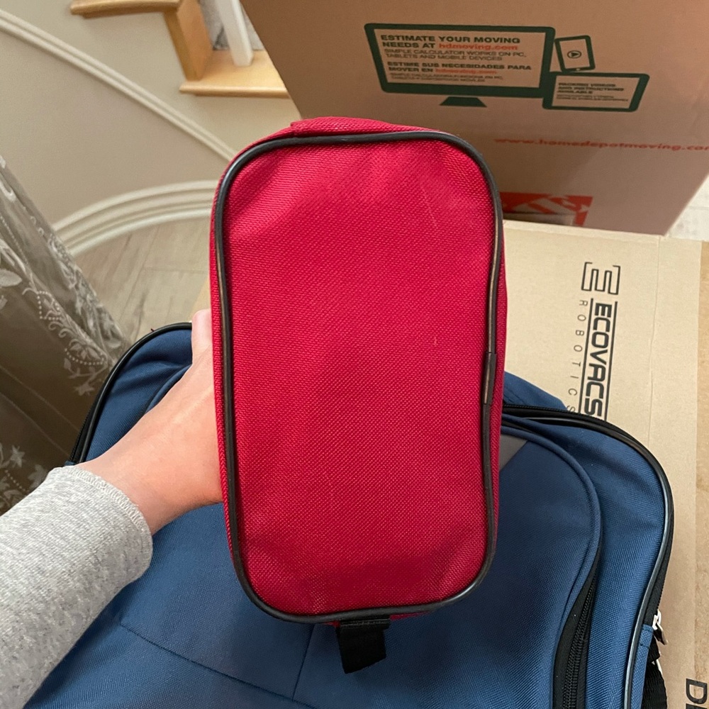 Red Travel Toiletries Bag